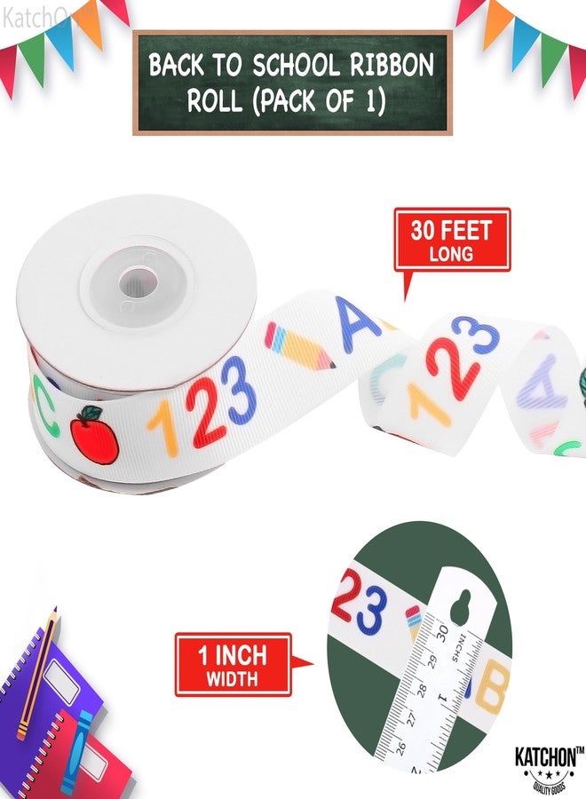 KatchOn, Back to School Ribbon for Crafts - 10 Yard | Ruler Ribbon for Crafts | Back to School Decorations | 1st Day of Kindergarten | First Day of School| Classroom Decor | Back to School Supplies - Image 2