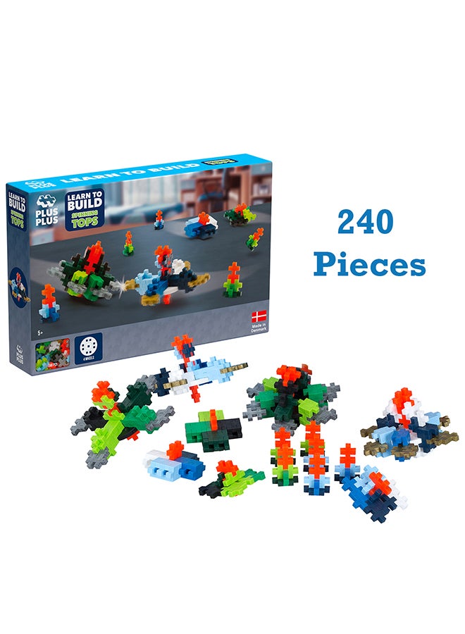 Plus-Plus Spinning Top  Creative Building Blocks Set, Spinning Tops, Ingenious Construction Toy, 200 Pieces  - Image 1
