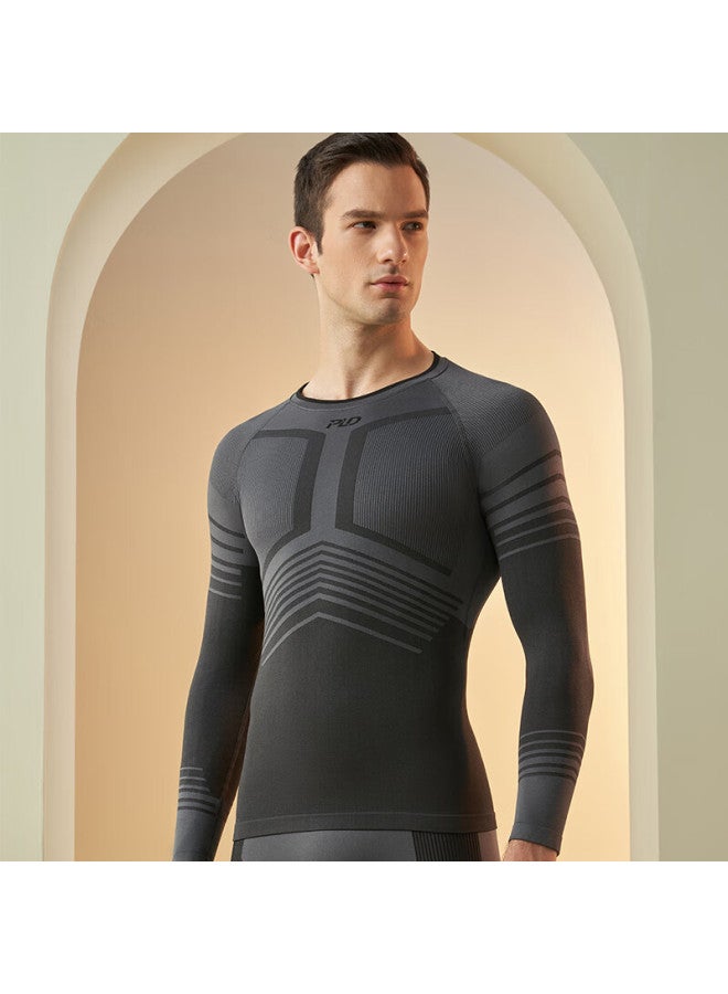YUZHAOLIN Yuzhaolin Men's Skiing Quick-drying Jacket Skiing Underwear Mountaineering Outdoor Sports Functional Warm Sweat-wicking Compression Base Layer Set - Image 2