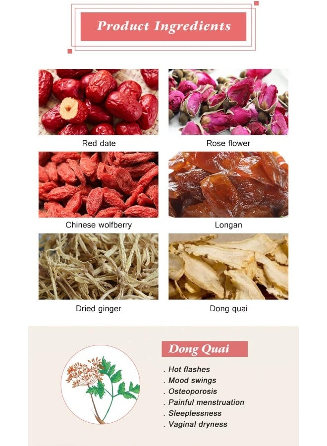 Wins Town شاي وينز تاون للرحم، شاي تنظيف الرحم، شاي عشبي للدفء، العناية، الصحة، حب المرأة، 10 أكياس شاي - Image 3