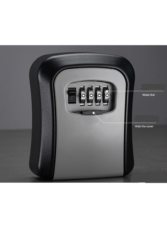 LOCK Key Safe Wall Mounted, Medium 95 x 115mm, Outdoor, Mounting Kit, for Home Office Industries Vehicles - Image 1