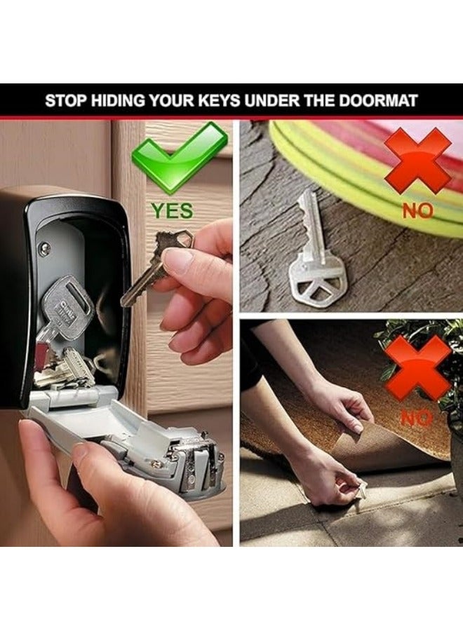 LOCK Key Safe Wall Mounted, Medium 95 x 115mm, Outdoor, Mounting Kit, for Home Office Industries Vehicles - Image 2