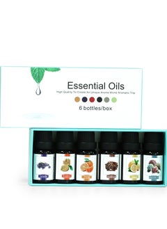 Aromatherapy Oil Set - For Humidifiers and Essential Oil Diffusers,100% Pure and Relaxing and Calming Scents, Consists of 6 Oils Lemon, Orange, Lavender, Bergamot, Singin'in the rain, and Sandalwood.