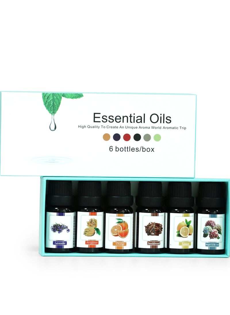 Generic - Aromatherapy Oil Set - For Humidifiers and Essential Oil Diffusers,100% Pure and Relaxing and Calming Scents, Consists of 6 Oils Lemon, Orange, Lavender, Bergamot, Singin'in the rain, and Sandalwood. - Image 1