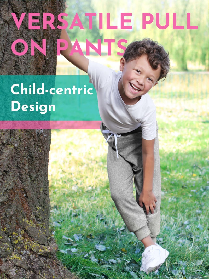 Resinta 4 Pack Toddler and Boys Joggers Sweatpants Cotton Kids Active Pants with Drawstring Casual Athletic Clothes - Image 4