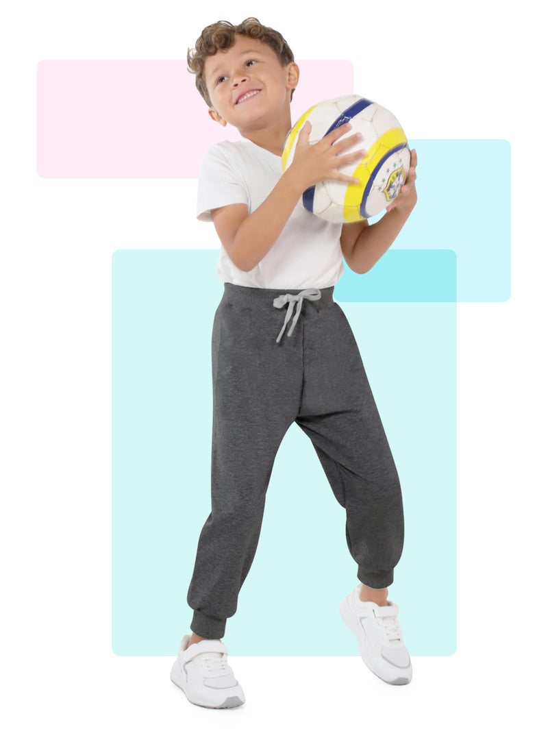 Resinta 4 Pack Toddler and Boys Joggers Sweatpants Cotton Kids Active Pants with Drawstring Casual Athletic Clothes - Image 5