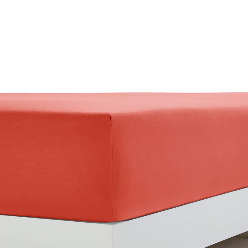 Clara Clark Bed Sheets, Premier 1800 Series 4 Piece Bed Sheet Set, Deep Pocket, Wrinkle, Fade, Stain Resistant, Luxury Soft Bedding Sheets & Pillowcases, Full, Orange - Image 3