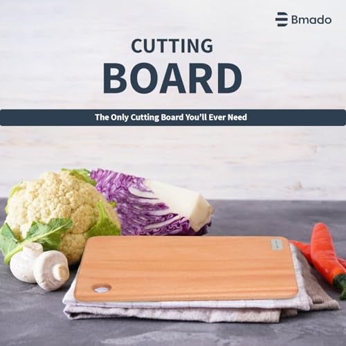 Bmado Bamboo Chopping Cutting Board for Kitchen Vegetables, Meat, Fruits & Cheese (Large, Length-36 cm x Width-23cm) - Image 3