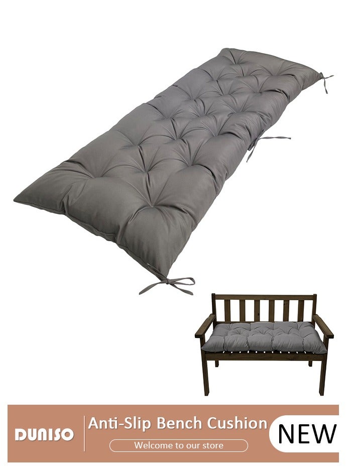 DUNISO Outdoor Large Bench Cushion, Soft Polyester Cushion ,Chaise Lounger Cushion,2 3 Seater Long Sofa Replacement,Non-slip Comfortable Bench Mattress Pad for Outdoor Indoor Home Office Furniture - Image 1