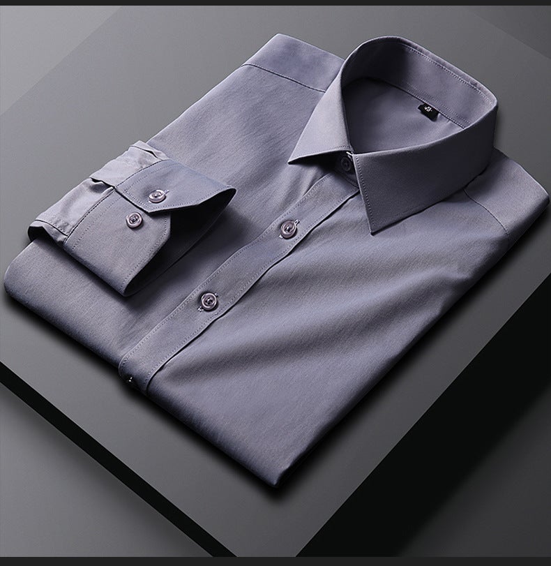Spring Long Sleeve Mens Formal Work Shirt 0535-5 Advanced Grey 