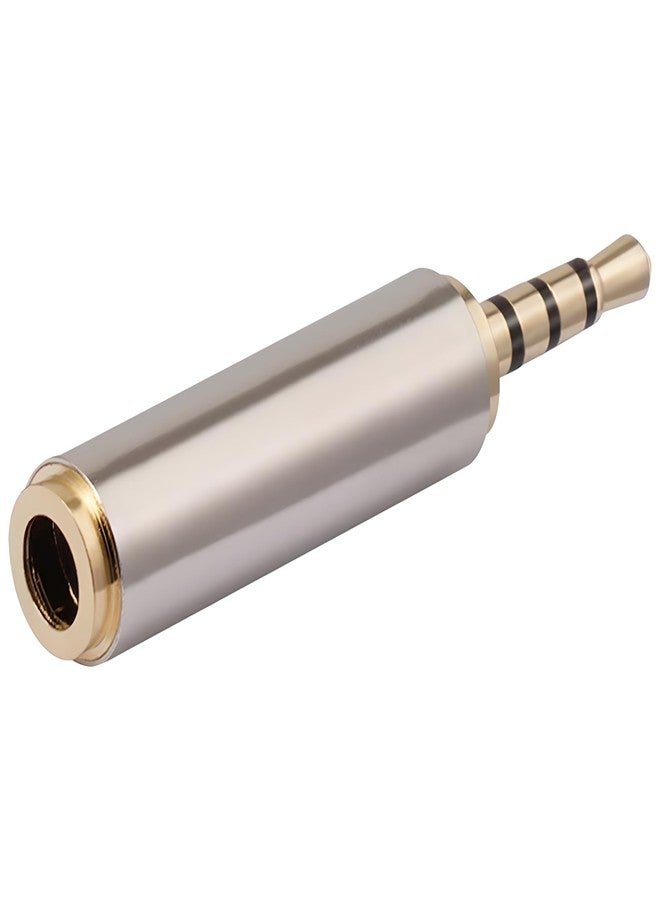JacobsParts 2.5mm Male to 3.5mm Female Stereo Audio Headphone Jack Adapter Converter, Gold Plated - Image 1