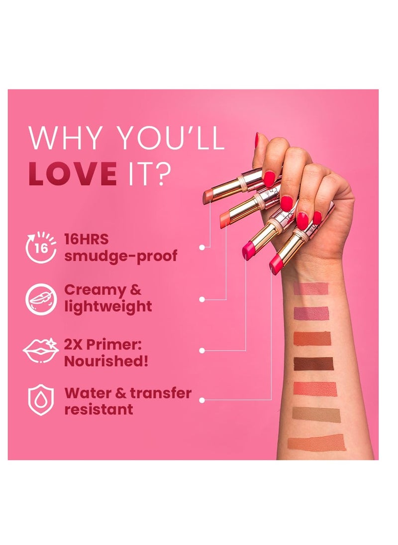 LAKME - Lakme 9TO5 Primer Matte Lip Color MM1 Mauve Matter 3.6 g - Image 1