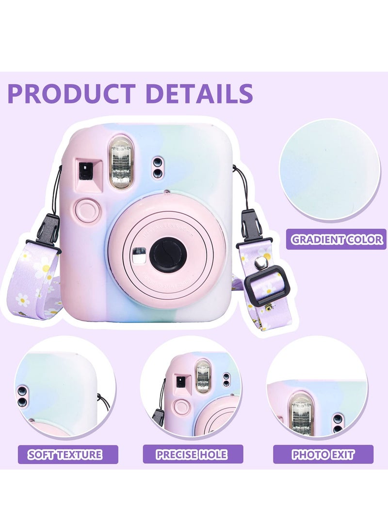 SOLARAE Silicone Case for Fujifilm Instax Mini 12 Camera, Protective Case for Instax Mini 12 with Adjustable Shoulder Strap - Image 3