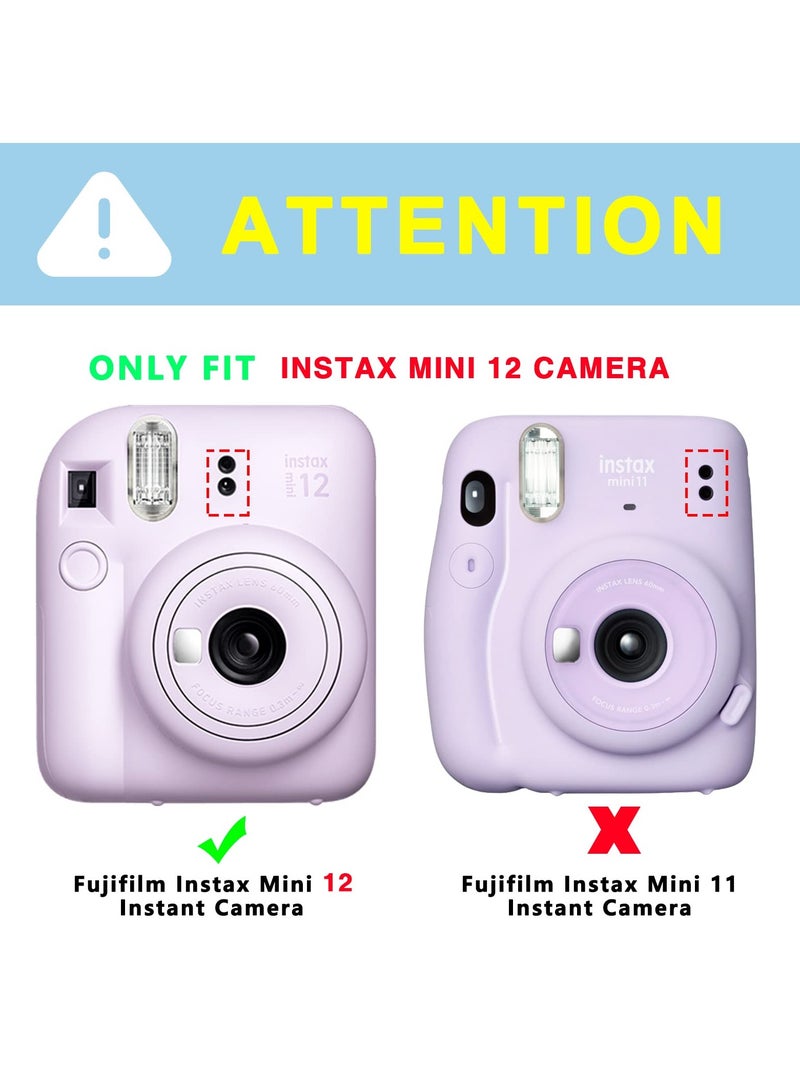 SOLARAE Silicone Case for Fujifilm Instax Mini 12 Camera, Protective Case for Instax Mini 12 with Adjustable Shoulder Strap - Image 5