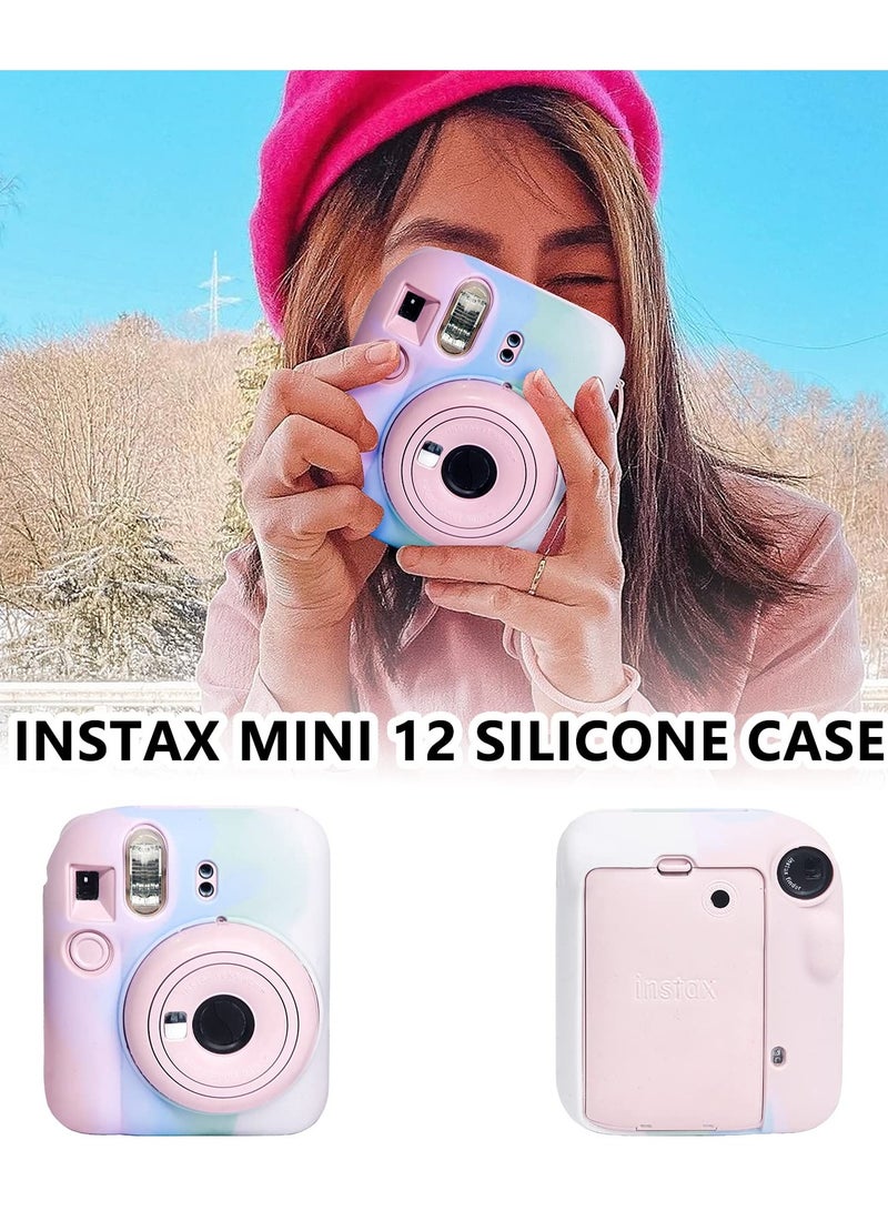 SOLARAE Silicone Case for Fujifilm Instax Mini 12 Camera, Protective Case for Instax Mini 12 with Adjustable Shoulder Strap - Image 2