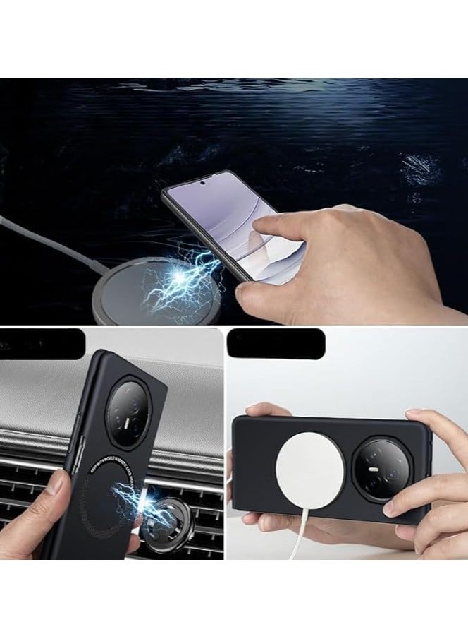 عام متوافق مع Honor Magic V3، غلاف بلاستيكي صلب بدون إطار مغناطيسي، نحيف ويدعم الشحن اللاسلكي لجهاز Honor Magic V3. - Image 2