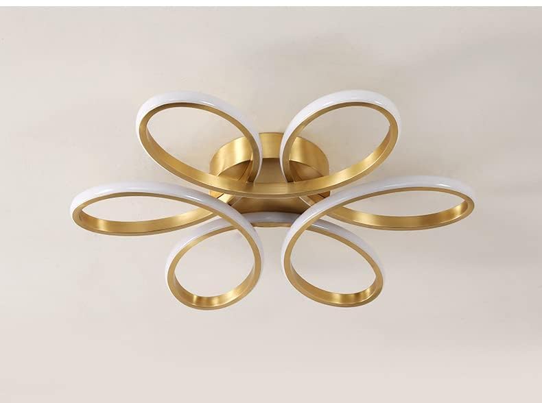 CITRA 550MM 6 Light Curvy Gold Brass Plated Modern LED Chandelier Lamp - Warm White - Image 5