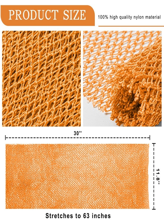 Selalu 2 Pieces Authentic African Net Sponge, Long Nylon Exfoliating Net Sponge Back Body Washcloth for Deep Clean and Smooth Skin, African Net Bath Sponge Stretch Length to 63 inches (Black, Orange) - Image 4