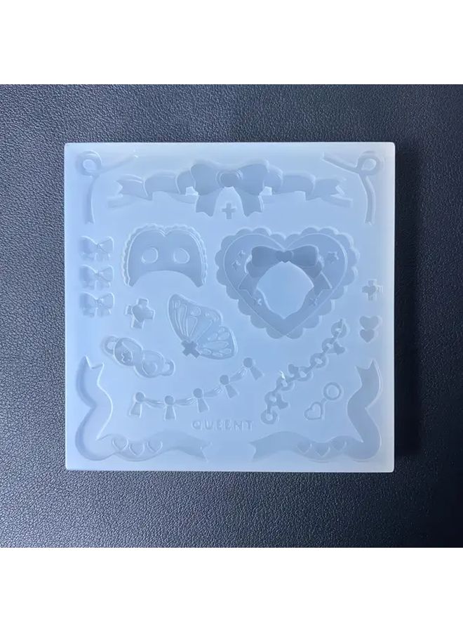 Silicone Keychain Molds With Heart Bow Butterfly Flower Letter Designs For Jewelry Making Crafts - Image 3