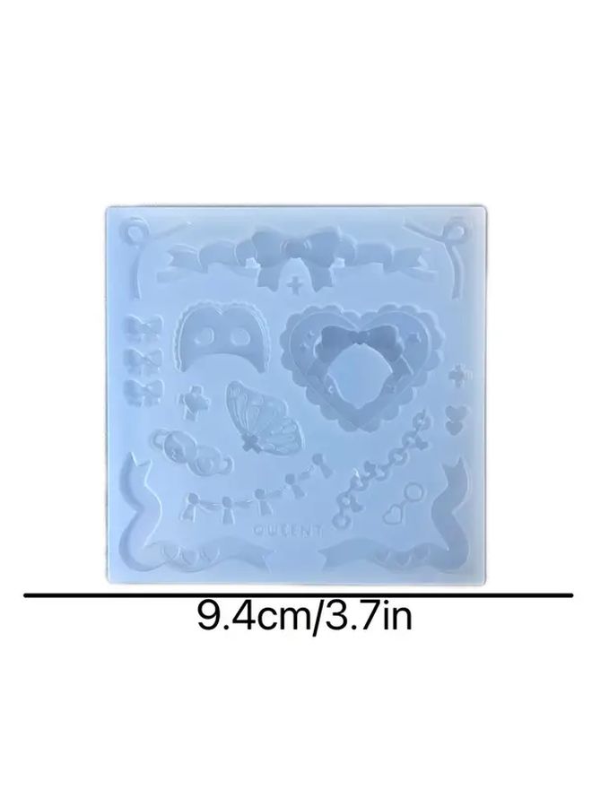 Silicone Keychain Molds With Heart Bow Butterfly Flower Letter Designs For Jewelry Making Crafts - Image 4