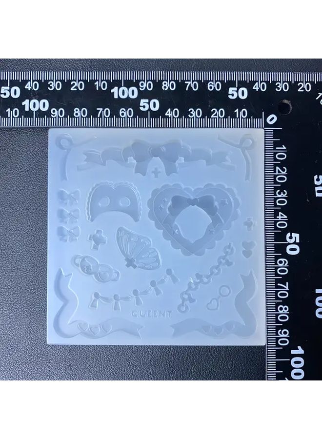 Silicone Keychain Molds With Heart Bow Butterfly Flower Letter Designs For Jewelry Making Crafts - Image 2