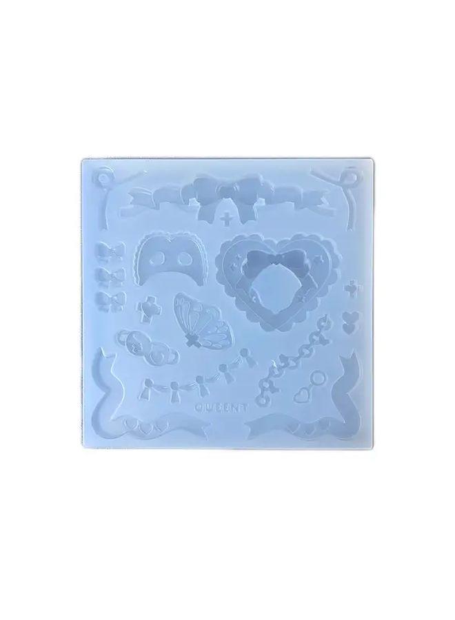 Silicone Keychain Molds With Heart Bow Butterfly Flower Letter Designs For Jewelry Making Crafts - Image 5