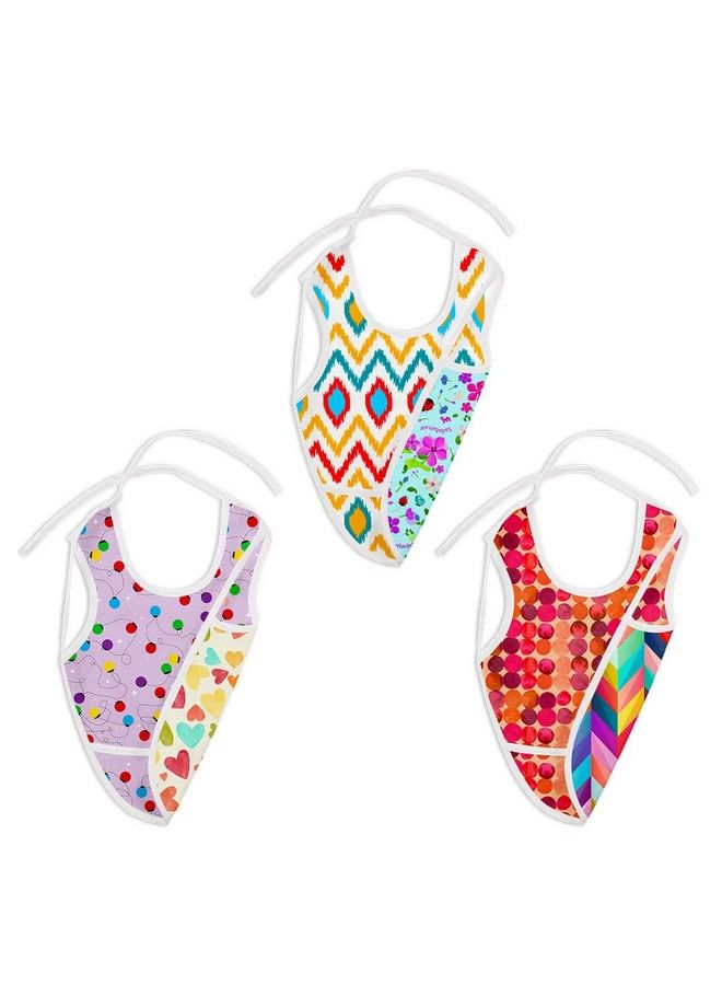 Superbottoms Waterproof Apron Style Reversible Bib For Babies With Crumb Catcher(Assorted Pack Of 3) - Image 2