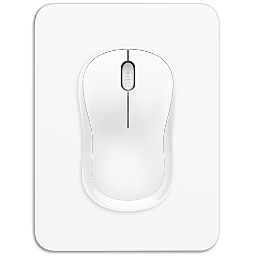 Dapesuom Small Mouse Pad, 6 x 8 Inch Thick Rubber Premium-Textured Non-Slip Portable & Washable Mini Mouse Mat for Women Men Wireless Laptops Keyboard Tray Gaming Work Computer Office Travel, White - Image 1