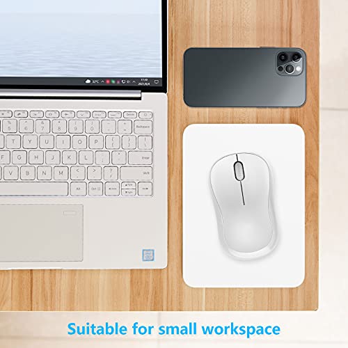 Dapesuom Small Mouse Pad, 6 x 8 Inch Thick Rubber Premium-Textured Non-Slip Portable & Washable Mini Mouse Mat for Women Men Wireless Laptops Keyboard Tray Gaming Work Computer Office Travel, White - Image 4