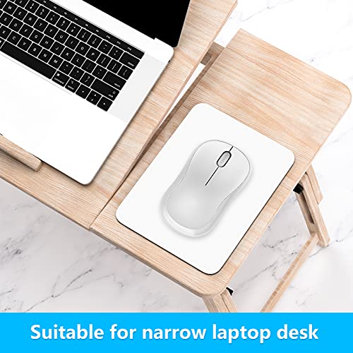 Dapesuom Small Mouse Pad, 6 x 8 Inch Thick Rubber Premium-Textured Non-Slip Portable & Washable Mini Mouse Mat for Women Men Wireless Laptops Keyboard Tray Gaming Work Computer Office Travel, White - Image 3