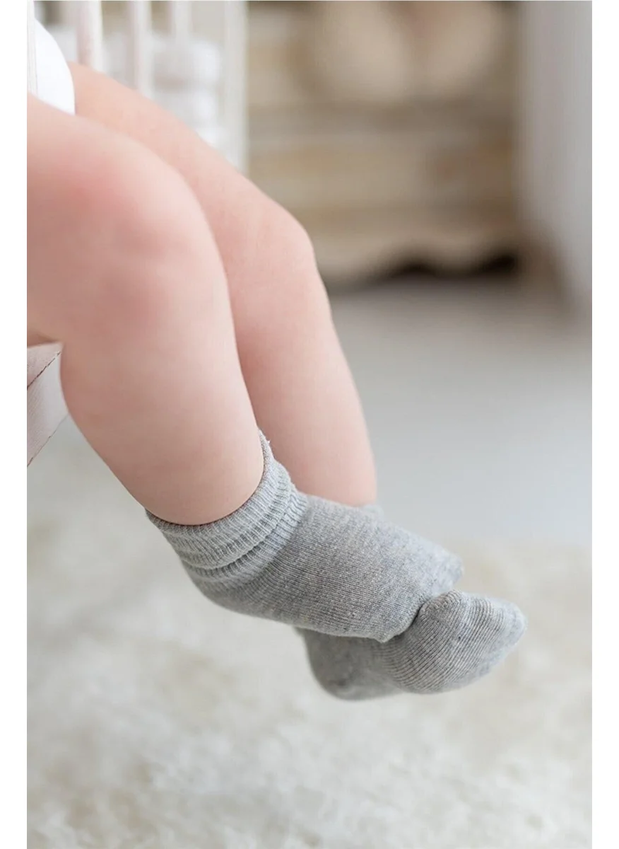 Mama Yoyo Nou Nou 4-Pack Gray and Anthracite Baby Child Folded Socks