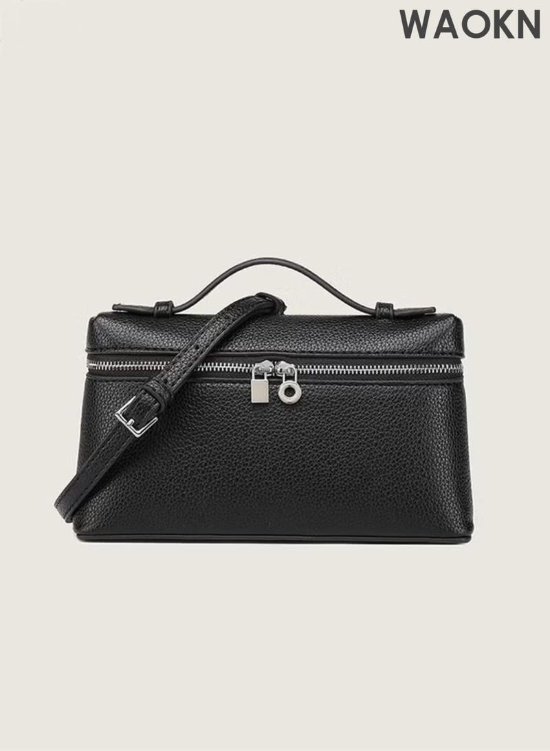 WAOKN Fashionable and minimalist women's handbag, lightweight crossbody bag with adjustable shoulder straps, leather commuting shoulder bag, designed in a simple and fashionable way, large capacity and lightweight for going out, can be carried by hand as a crossbody bag. - Image 1