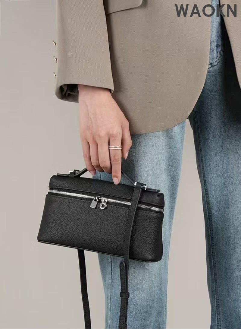 WAOKN Fashionable and minimalist women's handbag, lightweight crossbody bag with adjustable shoulder straps, leather commuting shoulder bag, designed in a simple and fashionable way, large capacity and lightweight for going out, can be carried by hand as a crossbody bag. - Image 3