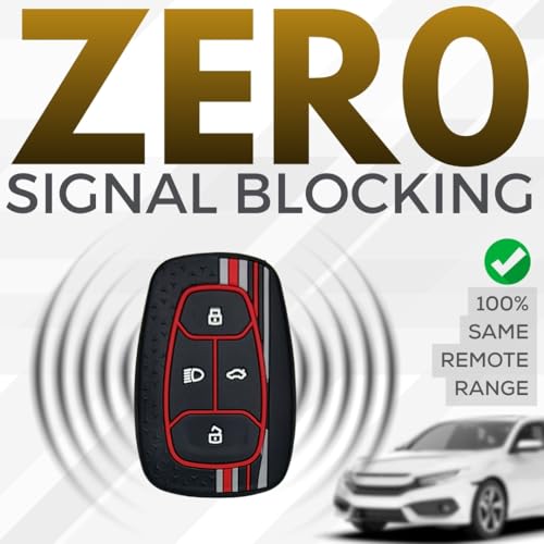 KEYCEPT Tristar Silicone Key Cover Compatible with Tata Nexon | Harrier | Altroz | Tigor | Safari | Punch |Tiago| EV 4 Button Smart Key with Keychain. (Type 4, Black) - Image 3