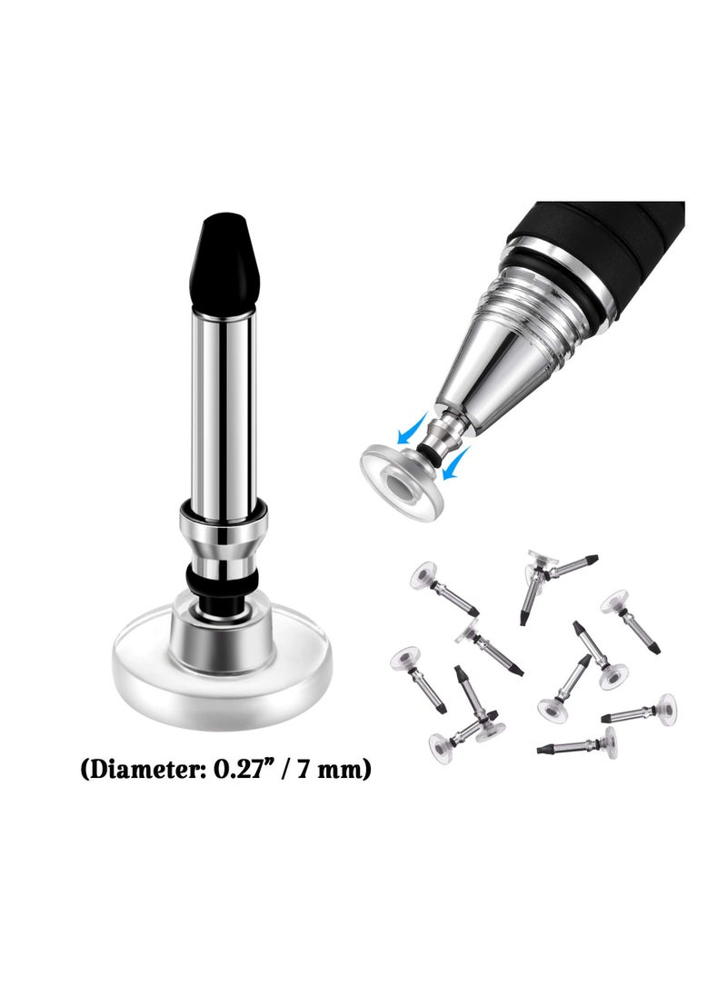 KASTWAVE - Universal Stylus, Replacement Disc Tips Precision Round Shape Replaceable Stylus Pen Disc Tips for Touch Screen Devices for Capacitive Touch Screens Cell Phones, Tablets, Laptops Bundle (12 Pieces) - Image 1