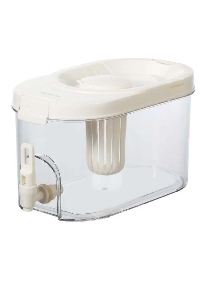 Felli Elegant and Durable Rectangular Beverage Dispenser Clear and White 4 L Y1K130022-W