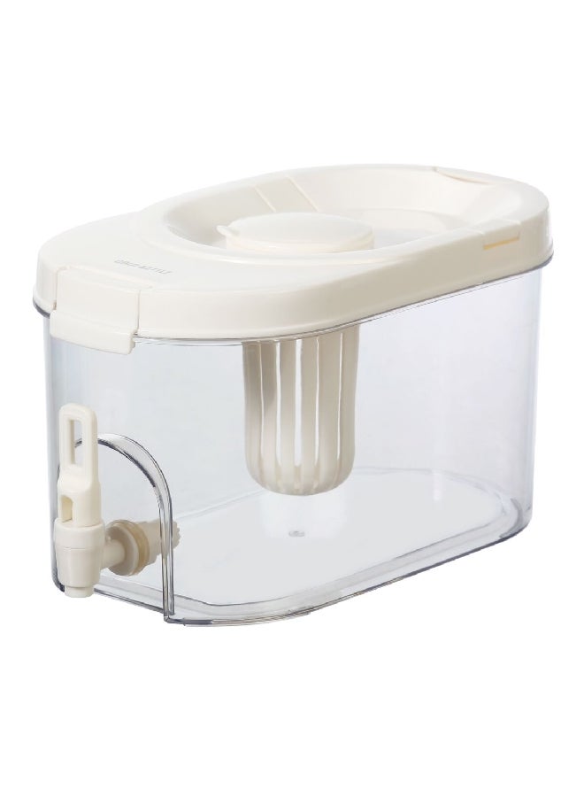 Felli Elegant and Durable Rectangular Beverage Dispenser Clear and White 4 L Y1K130022-W - Image 2