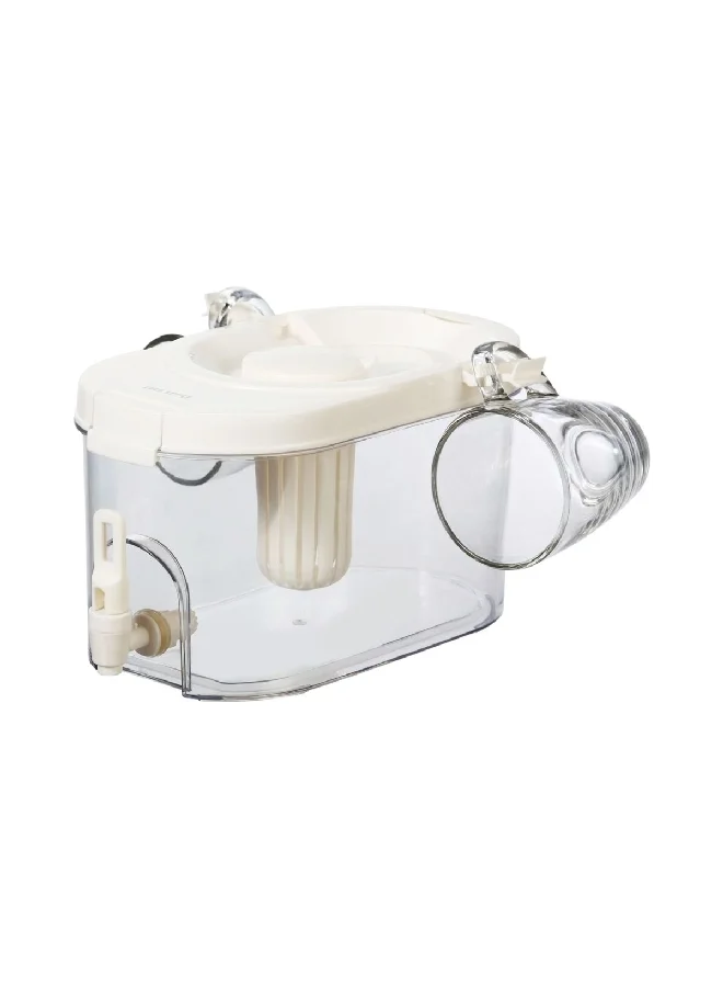 Felli Elegant and Durable Rectangular Beverage Dispenser Clear and White 4 L Y1K130022-W