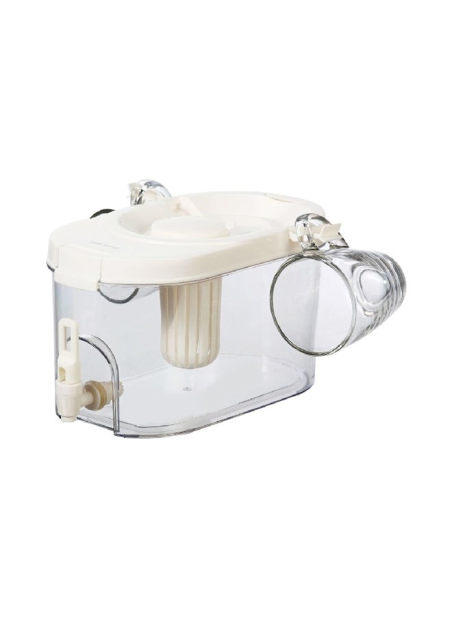 Felli Elegant and Durable Rectangular Beverage Dispenser Clear and White 4 L Y1K130022-W - Image 1
