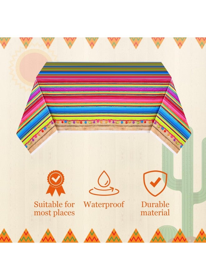 Irenare 4 Pcs Mexican Themed Party Decorations 2 Disposable Plastic Birthday Tablecloths 2 Banner Table Runner Table Covers for Kids Boy Birthday Party - Image 4