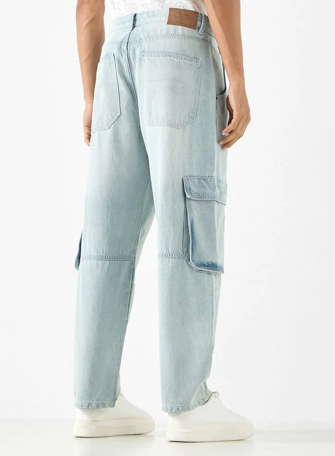 Lee Cooper Lee Cooper Solid Relaxed Fit Jeans with Pockets