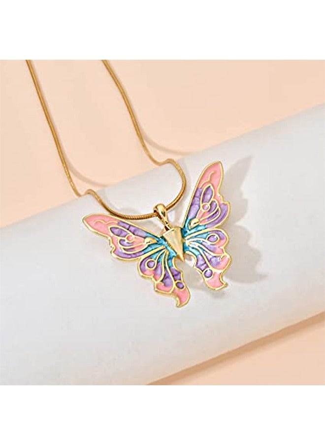 بيوند قلادة فراشة، قلادة بسيطة من المجوهرات للفتيات المراهقات (وردي) - Image 5