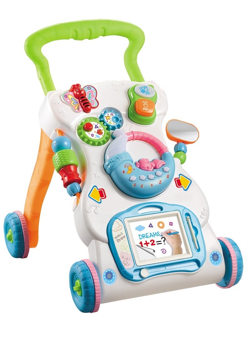 هانجر متعددة الوظائف ووكر لعبة عربة أطفال مضادة للانقلاب حامل تعليمي مع الموسيقى - Image 3