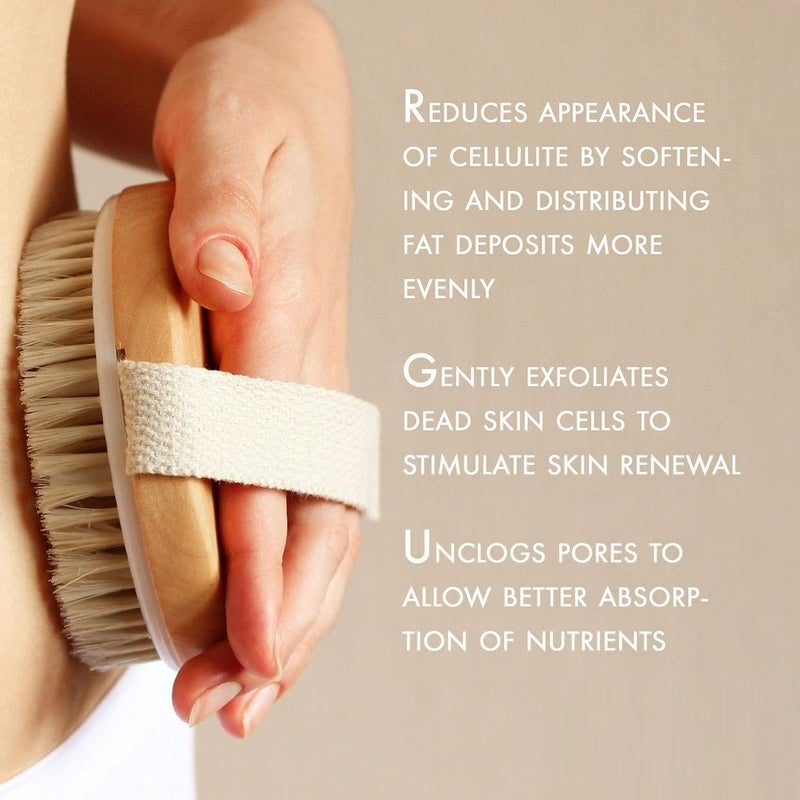Valkyrie فرشاة الجسم الجافة VALKYRIE لتحسين الدورة الدموية وصحة وجمال البشرة بشعيرات طبيعية | إزالة الجلد الميت والسموم، علاج السيلوليت، تقشير، تحفيز الدورة الدموية - Image 2