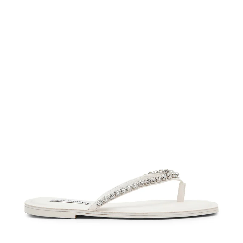 Steve Madden  Steve Madden Kustom Women's White Flat Sandals for Women | Best Price UAE