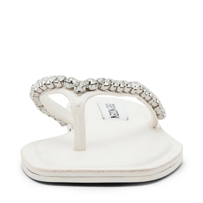 Steve Madden  Steve Madden Kustom Women's White Flat Sandals for Women | Best Price UAE