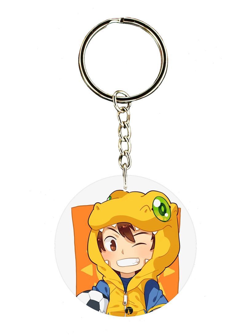 RKN Anime Digimon Double Side Printed Keychain
