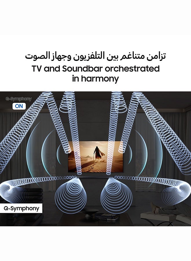 سامسونج Samsung, Q800H sound bar, 5.1.2Ch, wireless Dolby Atmos, Q-Symphony HW-Q800H/SA black - Image 5