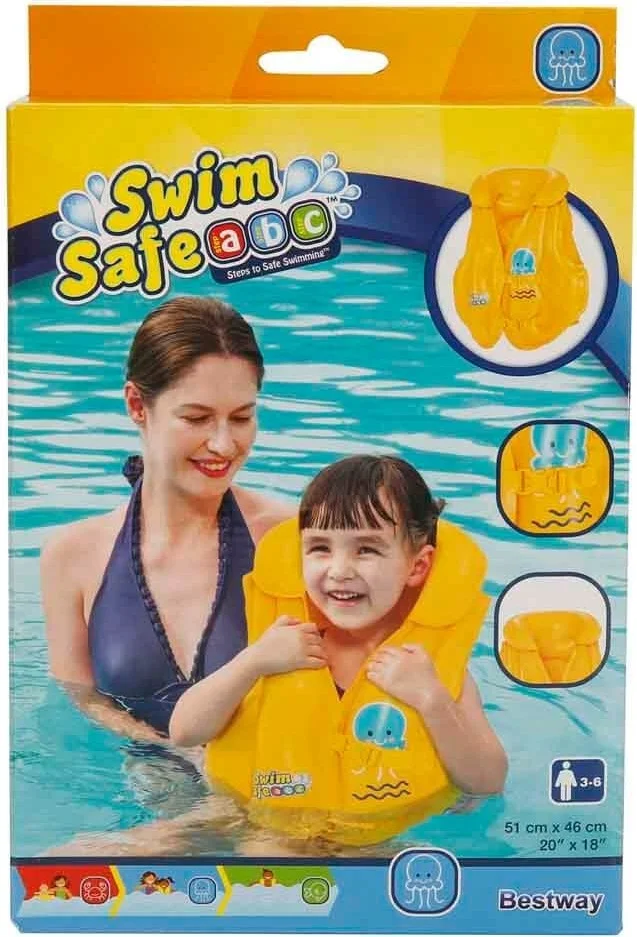 Bestwaypavillo Bestway Swim Safe Step B Bestway 32034 Inflatable Life Jacket 3-6 Years 51 Cm