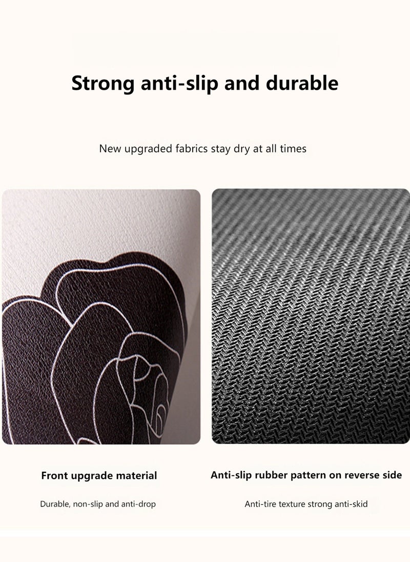 شاربدو سجادة أرضية بسيطة وناعمة من طين الدياتوم ماصة للماء وسريعة الجفاف وغير قابلة للانزلاق مناسبة للحمام والمرحاض وسجاد منطقة المدخل 40*60 سم - Image 4